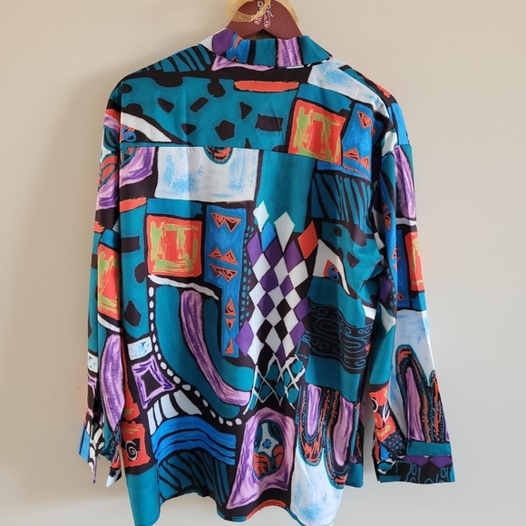 Oversive Patterned Button Up - Picture 5 of 6